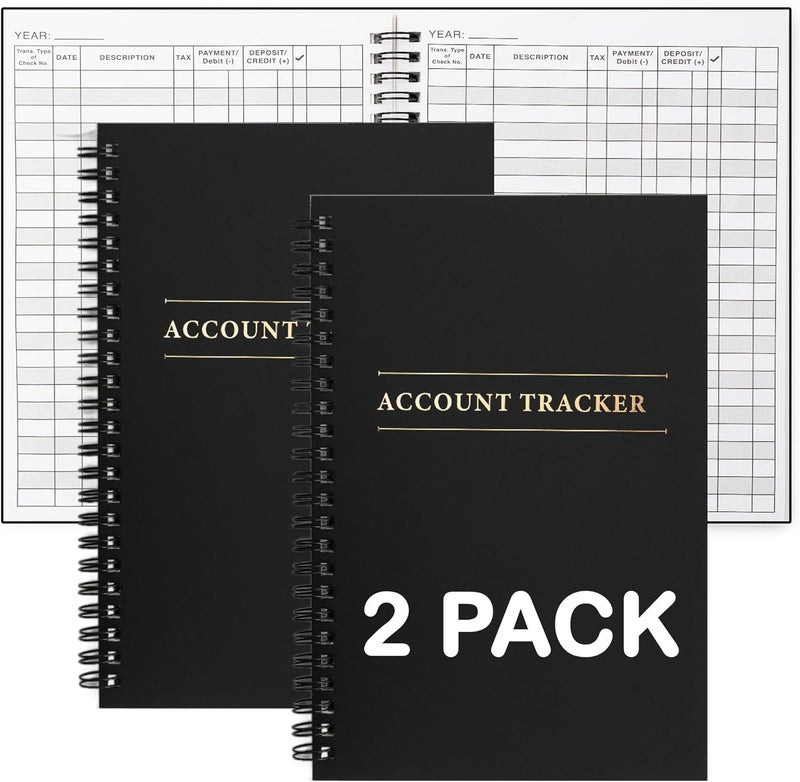 Eryqas 2 Pack Expense Tracker Ledger Book- Finance Book for Home Budget Tracking, Business Bookkeeping -Home Budget notebook, Finance Planner- Expense Ledger for Small Business Bookkeeping (100 Pages 2 Pack) - Image 1